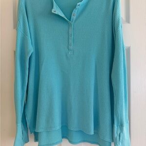 American Eagle Outfitters Light Blue Long Sleeve Top